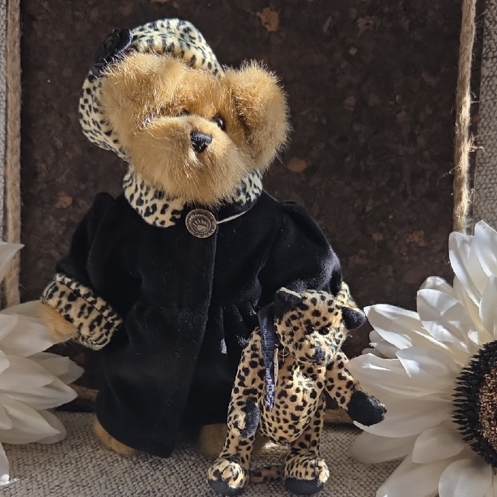 Boyds Bears Black and Leopard Plush Duo
